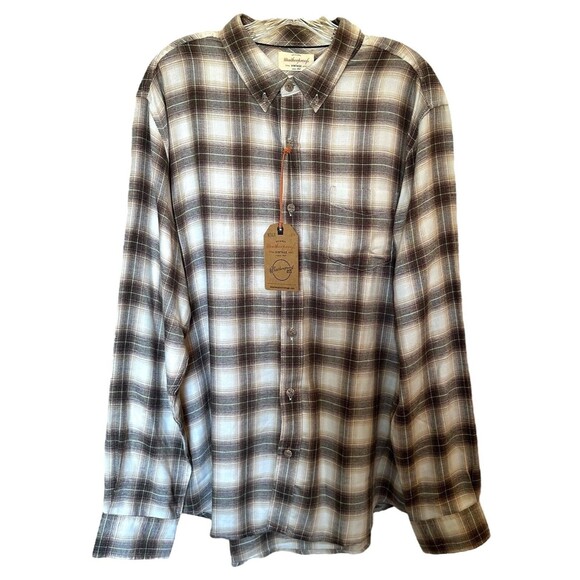 Weatherproof Other - Weatherproof Vintage Men's LUXE FLANNEL Plaid Button Down Shirt Size XL Shitake